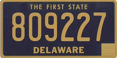 DE license plate 809227
