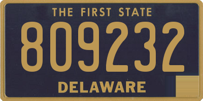 DE license plate 809232