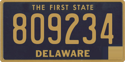 DE license plate 809234