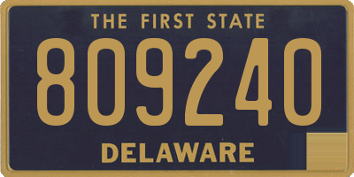 DE license plate 809240