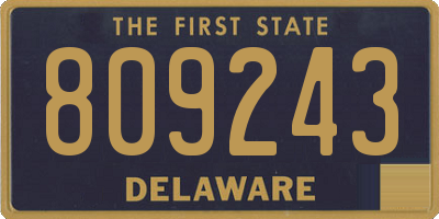 DE license plate 809243
