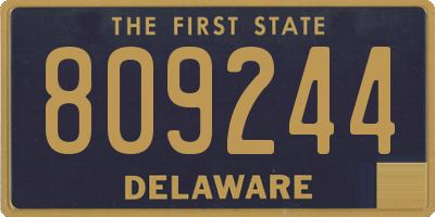 DE license plate 809244
