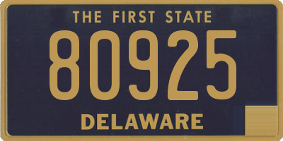 DE license plate 80925