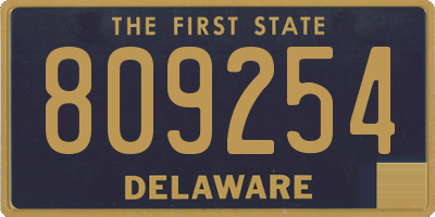 DE license plate 809254