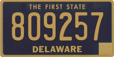 DE license plate 809257