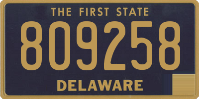 DE license plate 809258