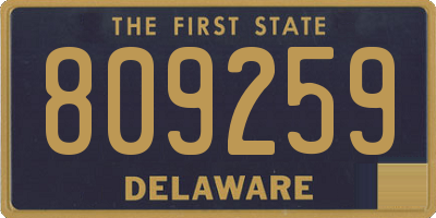 DE license plate 809259