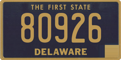 DE license plate 80926