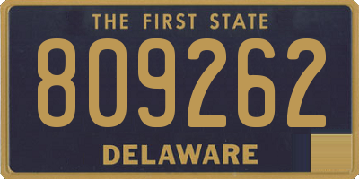 DE license plate 809262