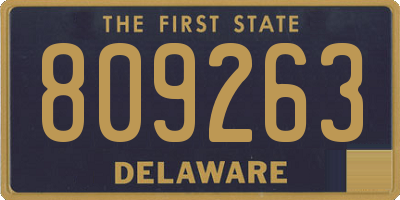 DE license plate 809263