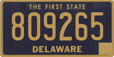 DE license plate 809265