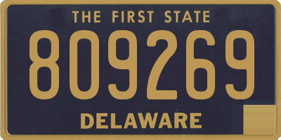 DE license plate 809269
