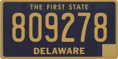 DE license plate 809278