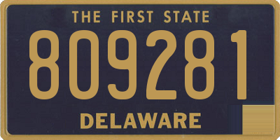 DE license plate 809281