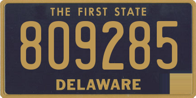 DE license plate 809285