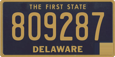 DE license plate 809287