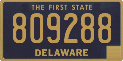 DE license plate 809288