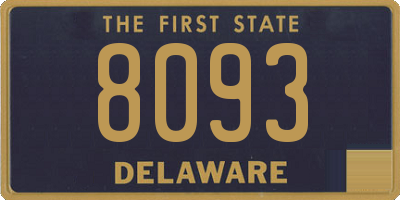 DE license plate 8093