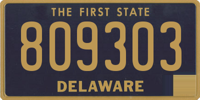 DE license plate 809303