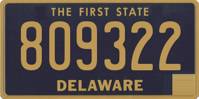 DE license plate 809322