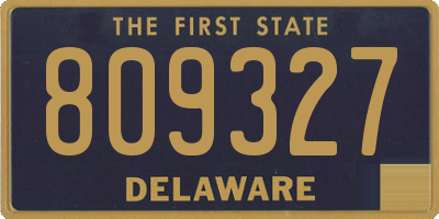 DE license plate 809327
