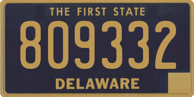 DE license plate 809332