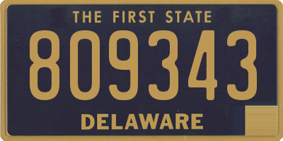 DE license plate 809343