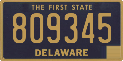DE license plate 809345