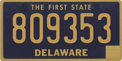 DE license plate 809353