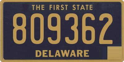 DE license plate 809362