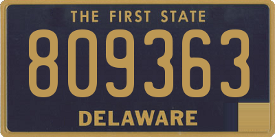 DE license plate 809363