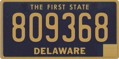 DE license plate 809368