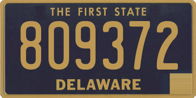 DE license plate 809372