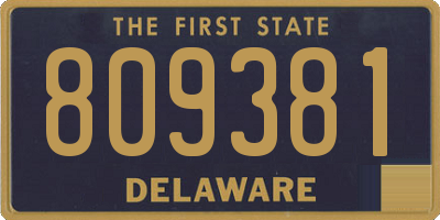 DE license plate 809381