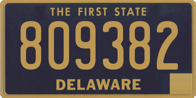 DE license plate 809382