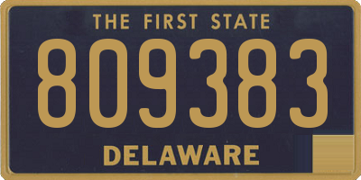 DE license plate 809383