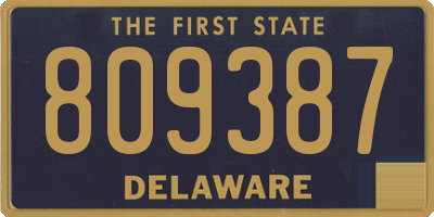 DE license plate 809387