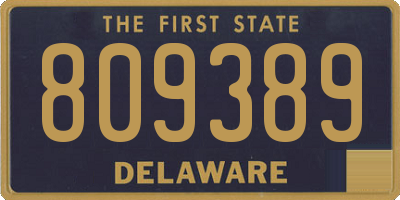 DE license plate 809389