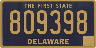 DE license plate 809398