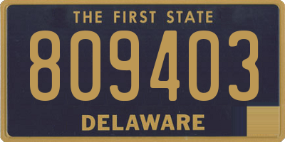 DE license plate 809403