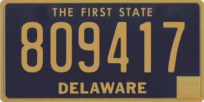 DE license plate 809417