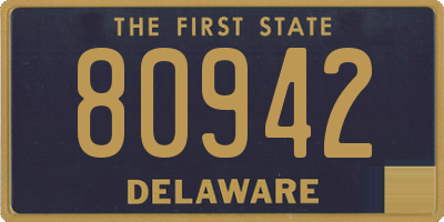 DE license plate 80942