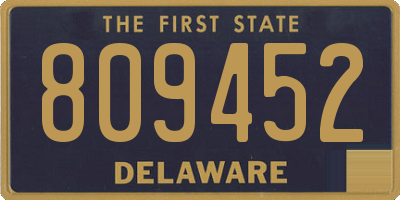 DE license plate 809452