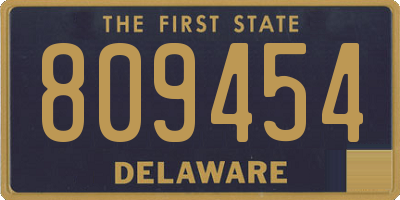 DE license plate 809454