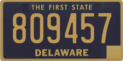 DE license plate 809457