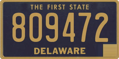 DE license plate 809472