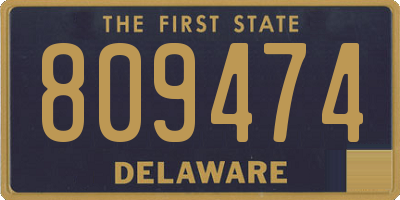 DE license plate 809474