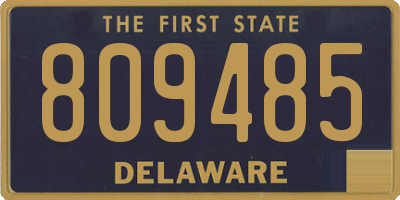 DE license plate 809485