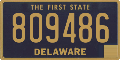 DE license plate 809486