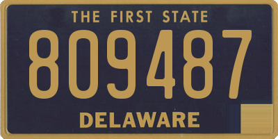 DE license plate 809487